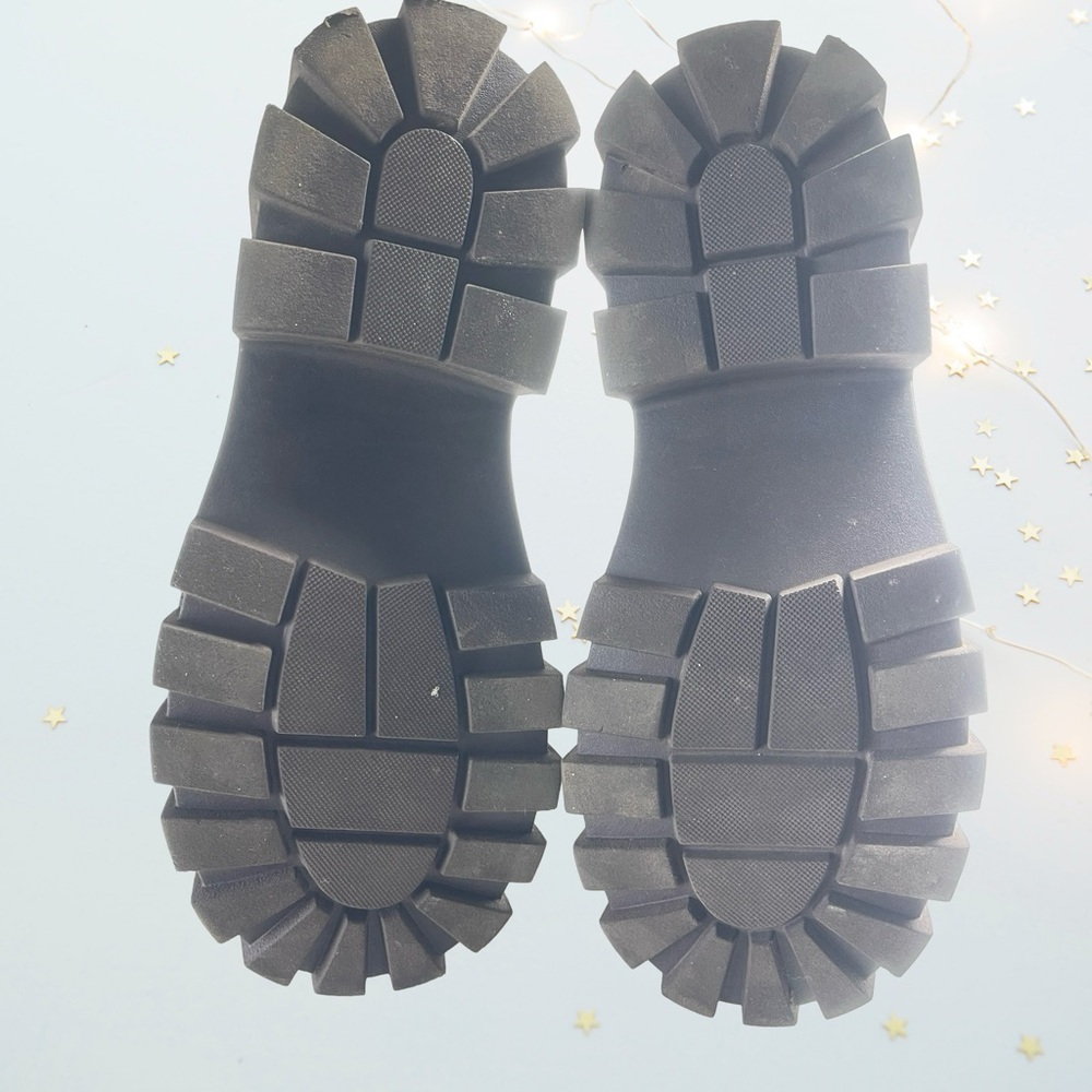 Steve Madden Chunky Brown Leather Ankle Boots size 5M - Picture 7 of 7